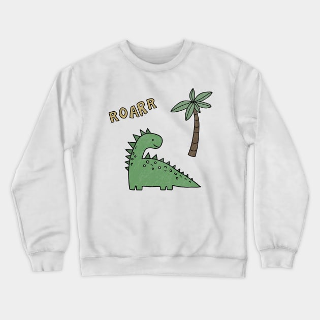 Dinosaur drawing Crewneck Sweatshirt by valentinahramov